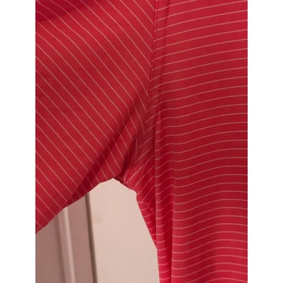 Greg Norman Men’s XL Red Striped Play Dry Polo Shirt - Picture 6 of 8